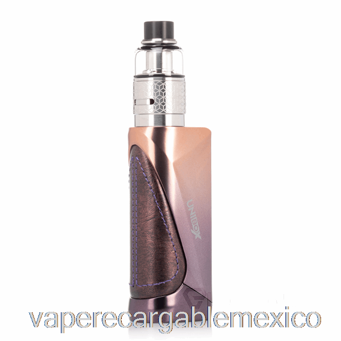 Vape Recargable Oxva Unibox Pnm 80w Kit De Inicio Dorado Morado